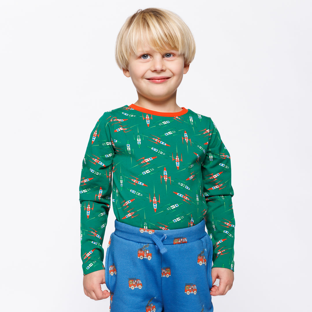 Gala long-sleeved top with rockets