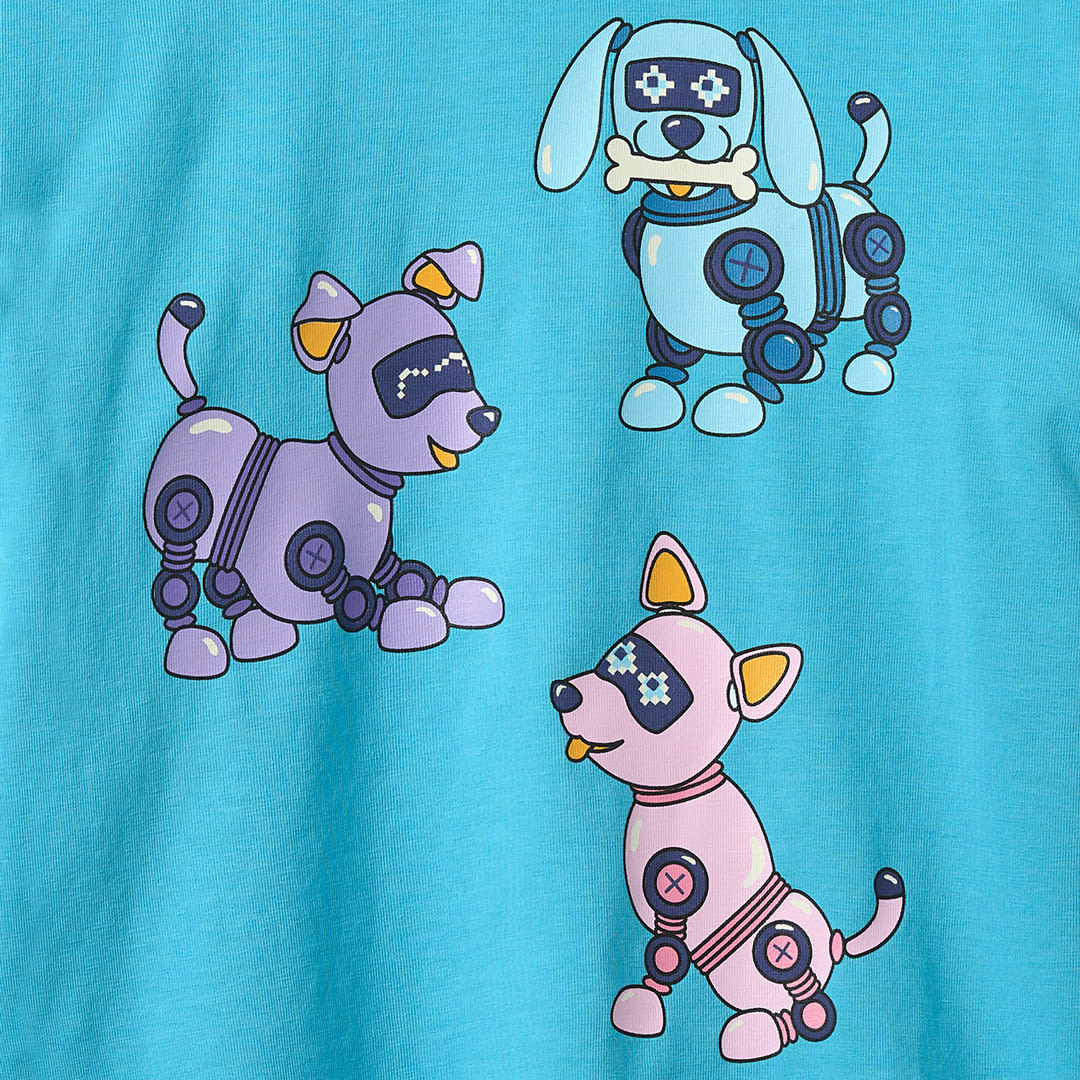 Regent long-sleeved top with robot dogs