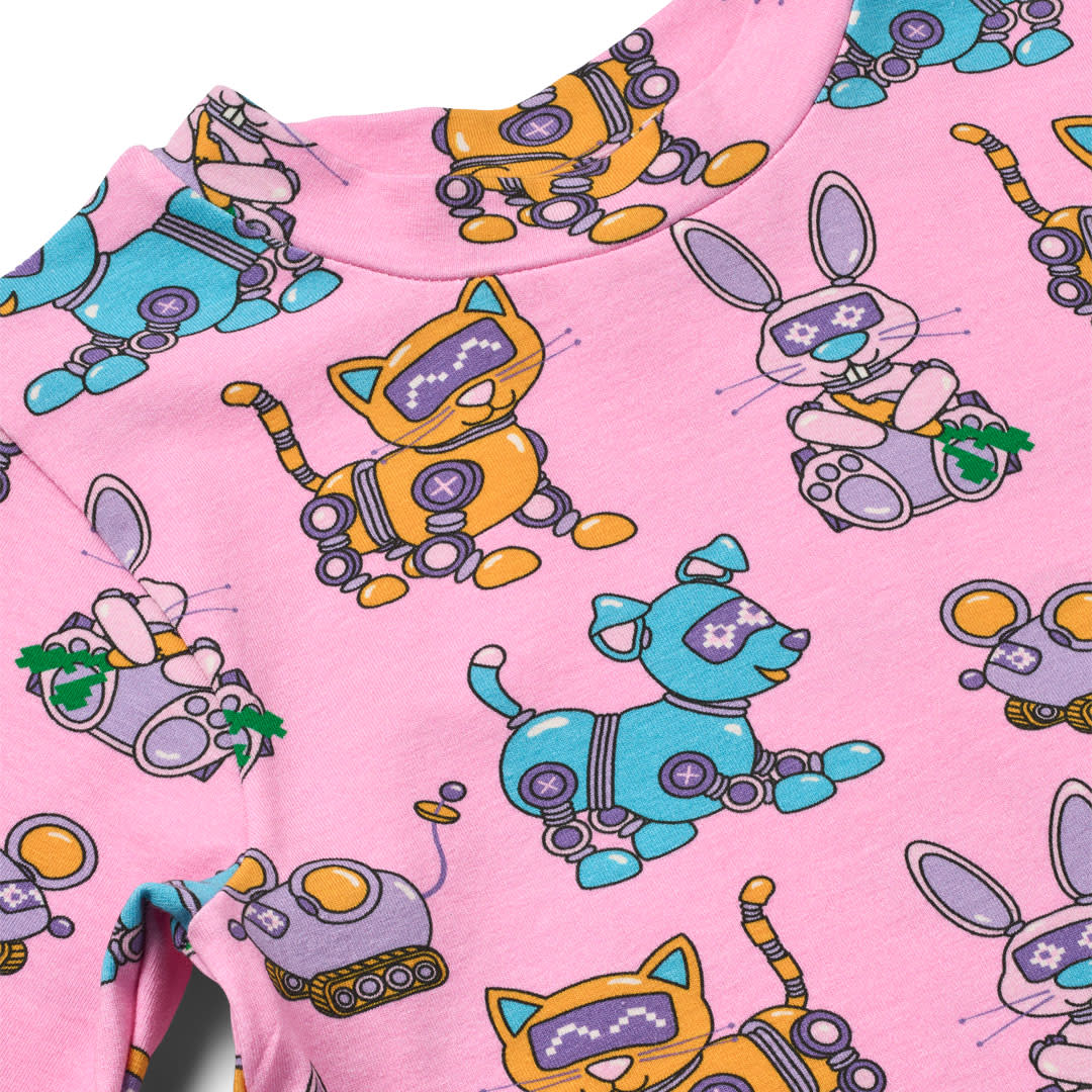 Dabinett long-sleeved top with robot pets