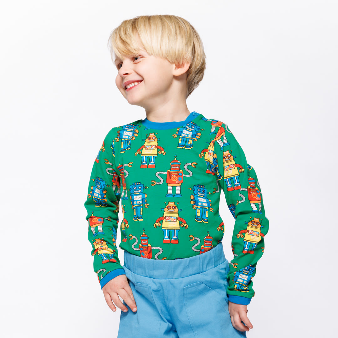 Umalin long-sleeved top with robots