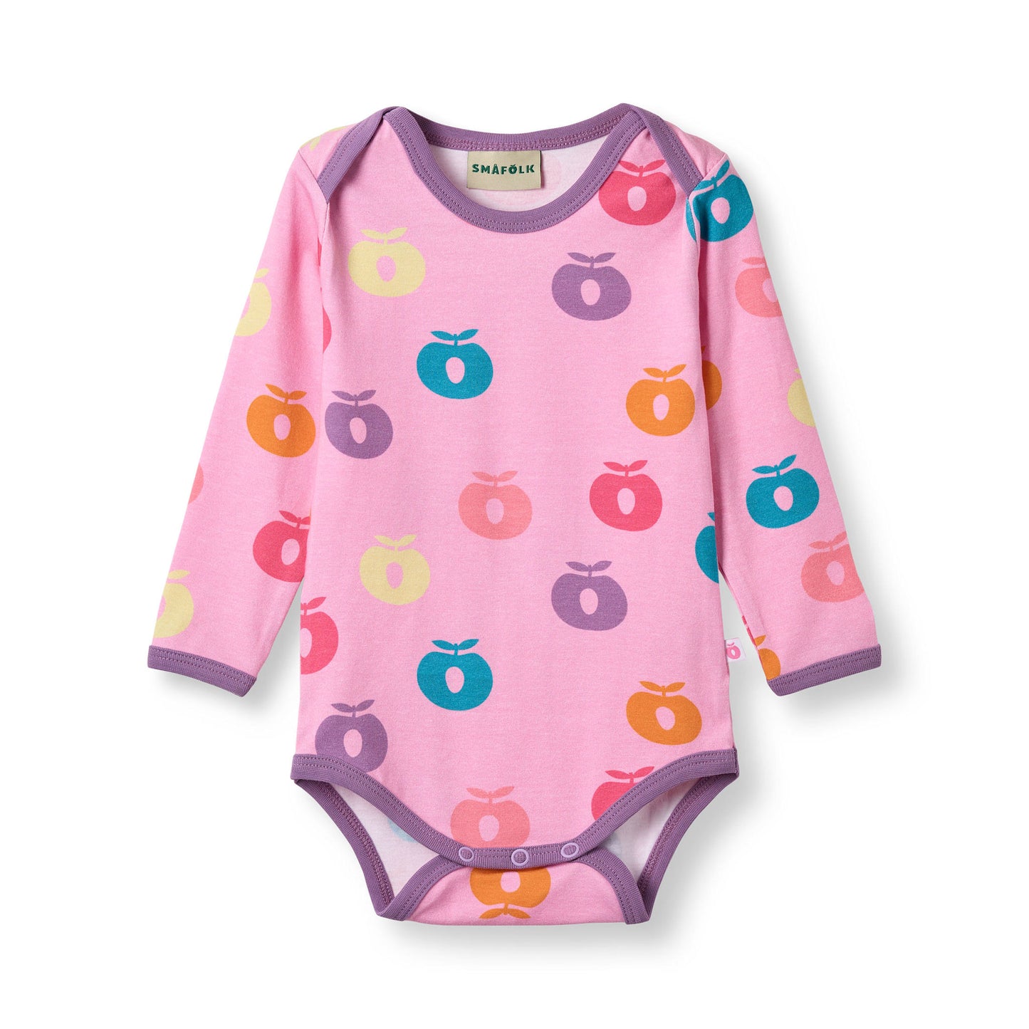 Ulm long-sleeved baby body with apples