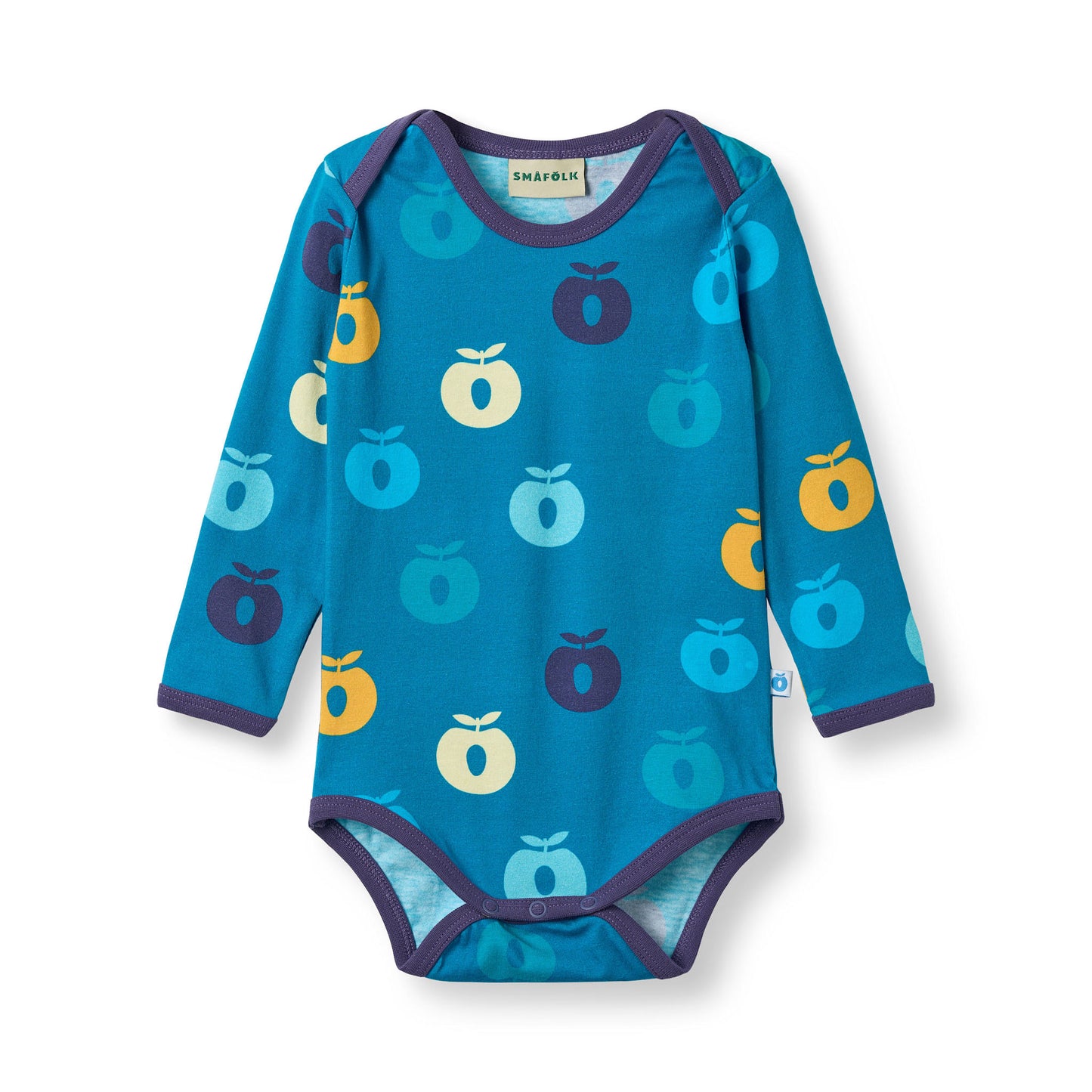 Ulm long-sleeved baby body with apples