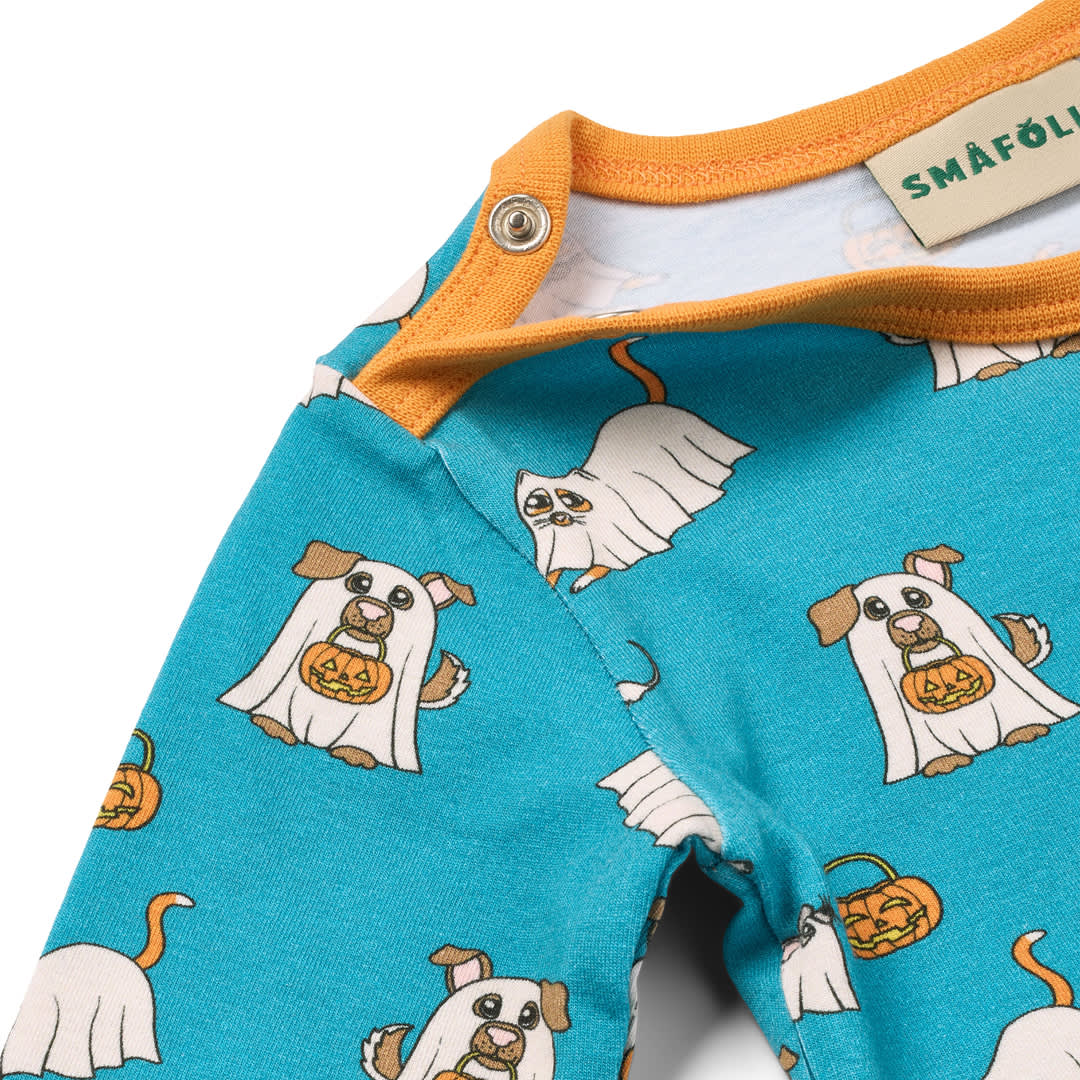 Elstar long-sleeved baby body with Halloween pets