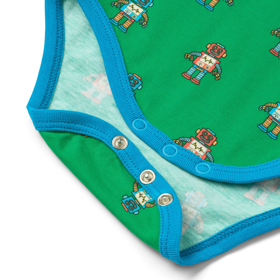 Elstar long-sleeved baby body with robots