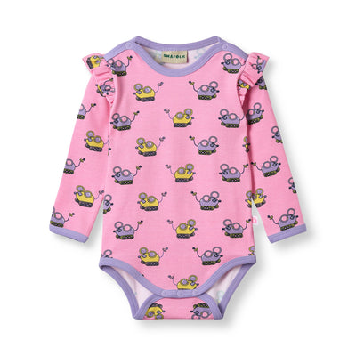 Regent long-sleeved baby body with robot mice