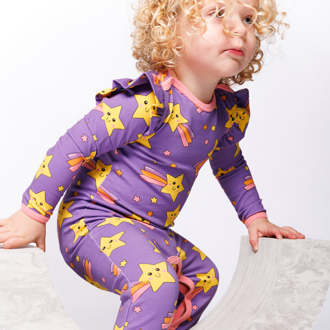 Regent long-sleeved baby suit with shooting star