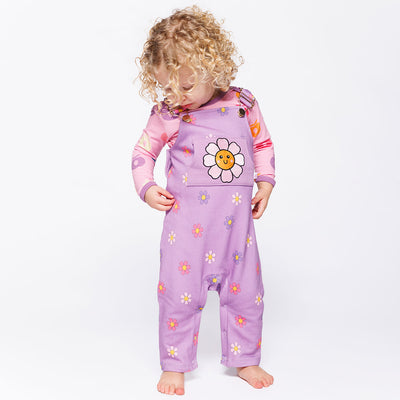 Dorset Golden overalls for baby with flowers