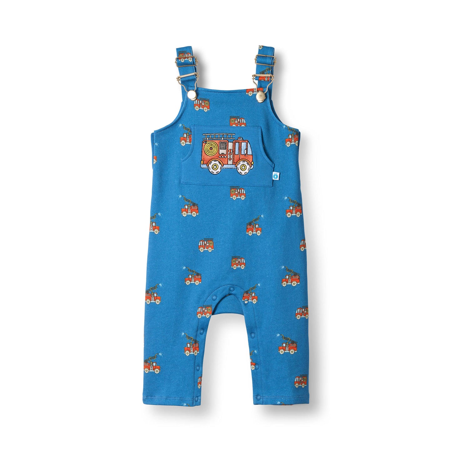 Dorset Golden overalls for baby with fire truck