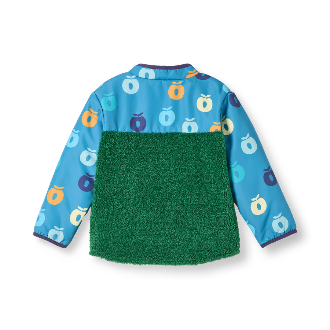 Nero fleece jacket with apples