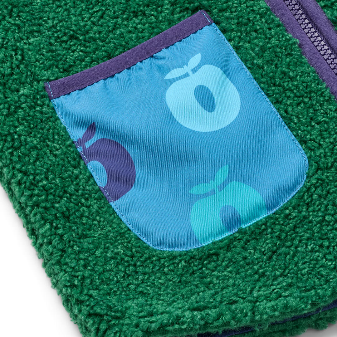 Nero fleece jacket with apples