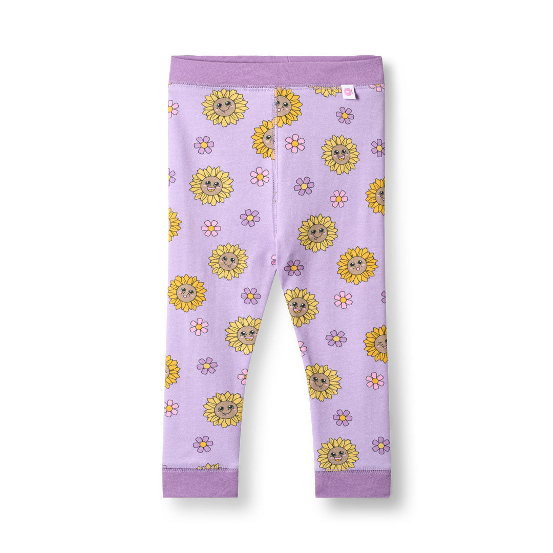 Elstar leggings for baby with sunflowers