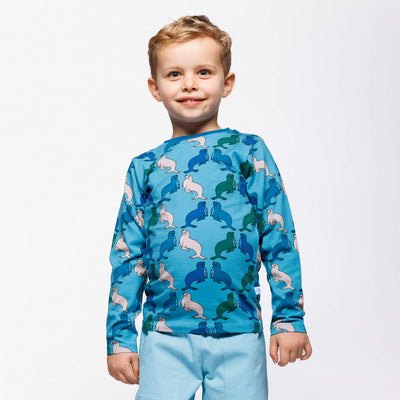 Gala long-sleeved top with sea lions