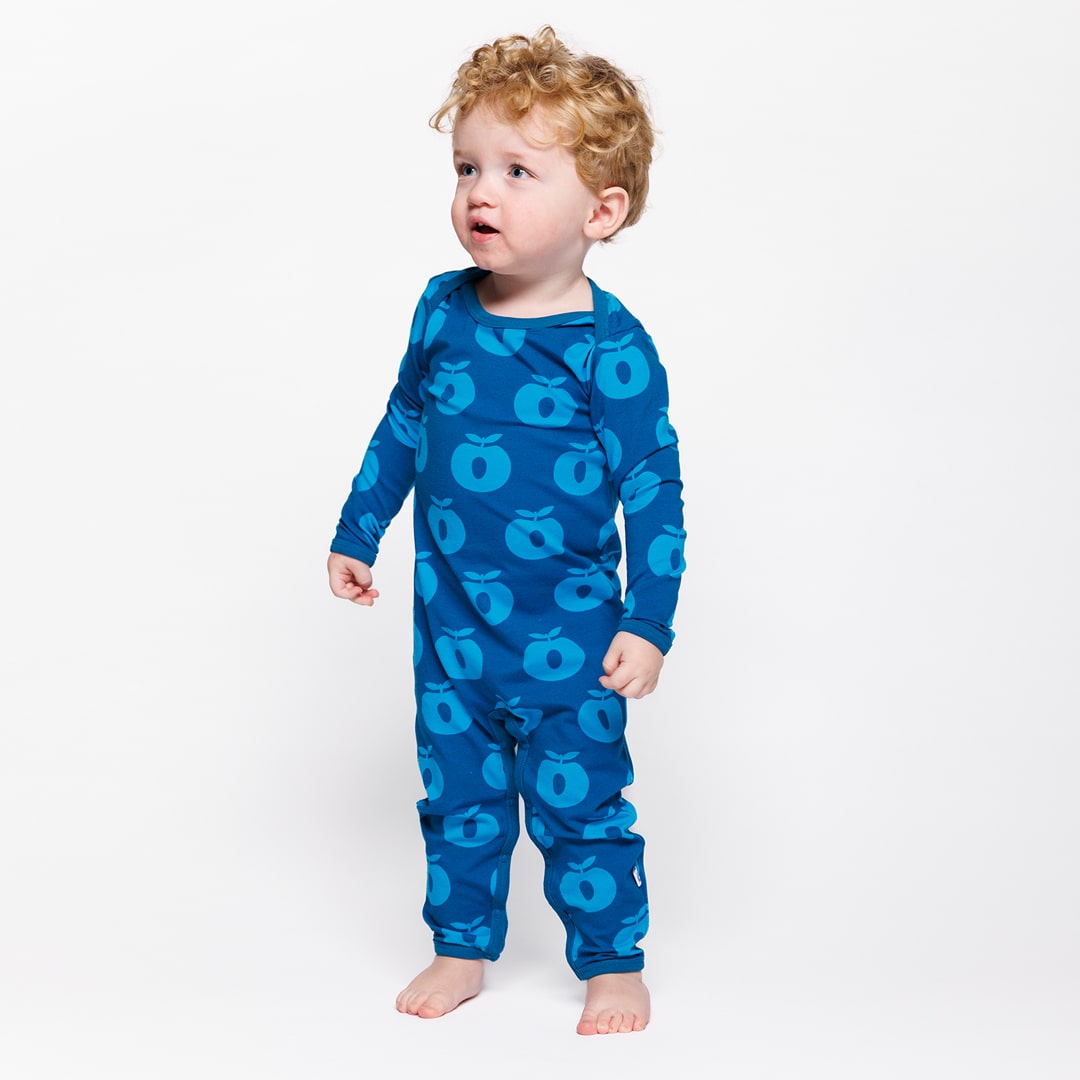 Ulm long-sleeved baby suit with apples