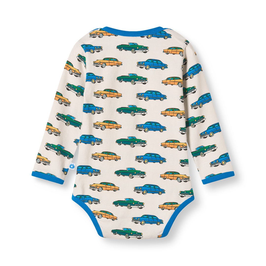 Elstar long-sleeved baby body with cars