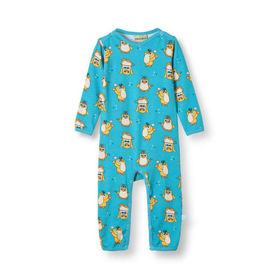 Elstar long-sleeved baby suit with circus penguins