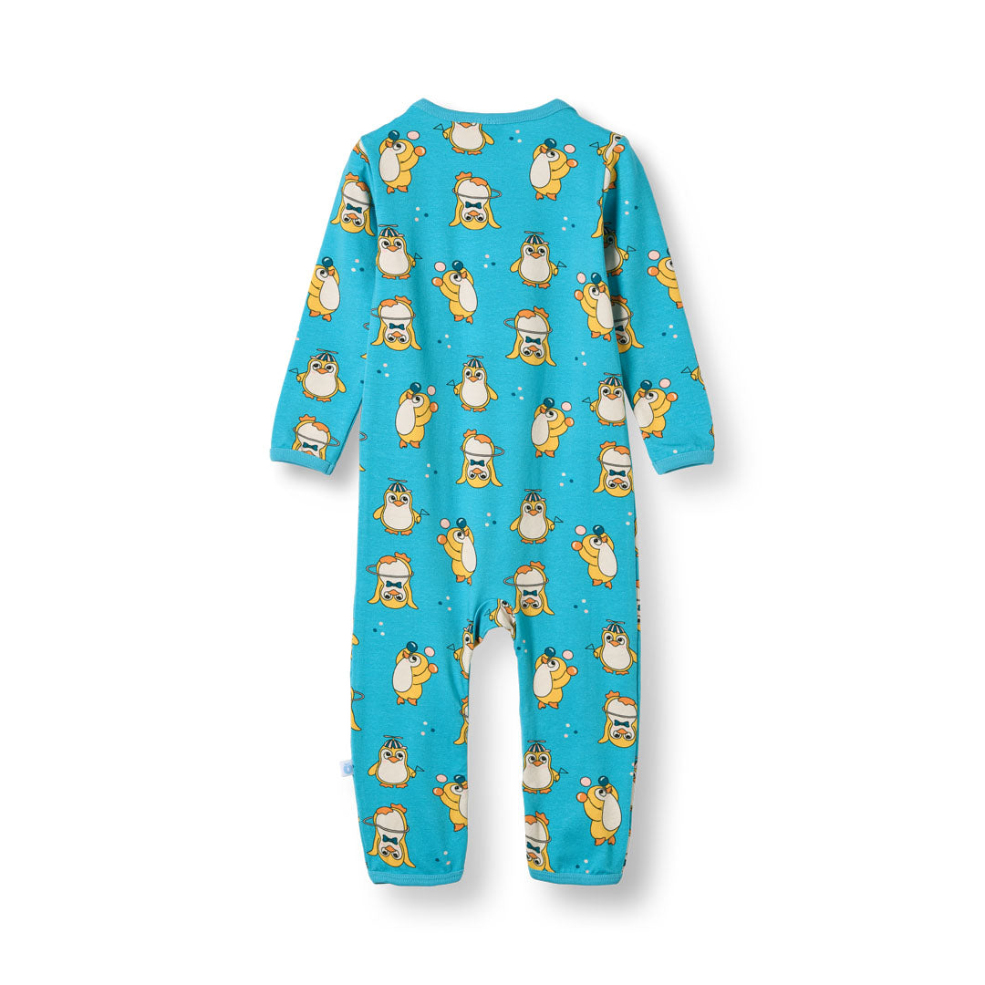 Elstar long-sleeved baby suit with circus penguins