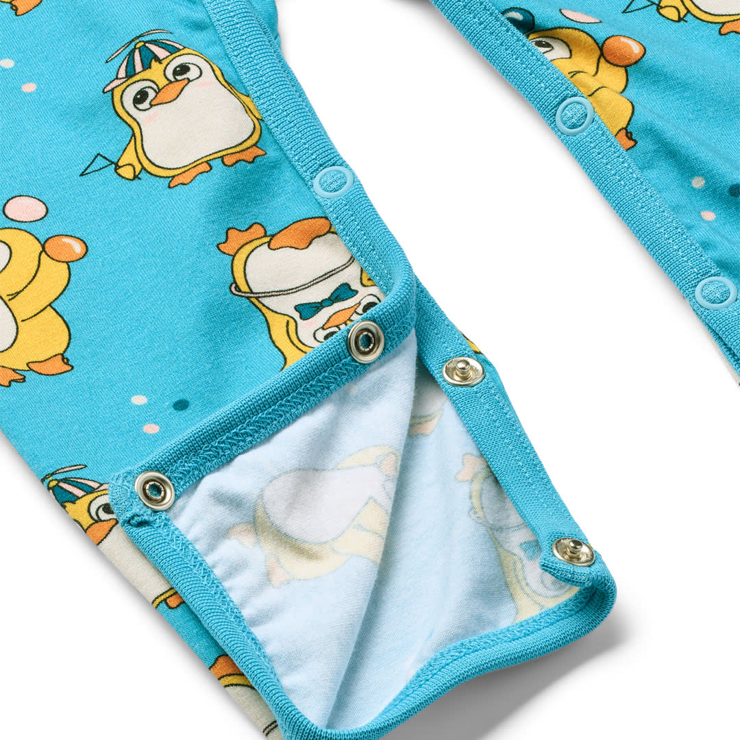 Elstar long-sleeved baby suit with circus penguins