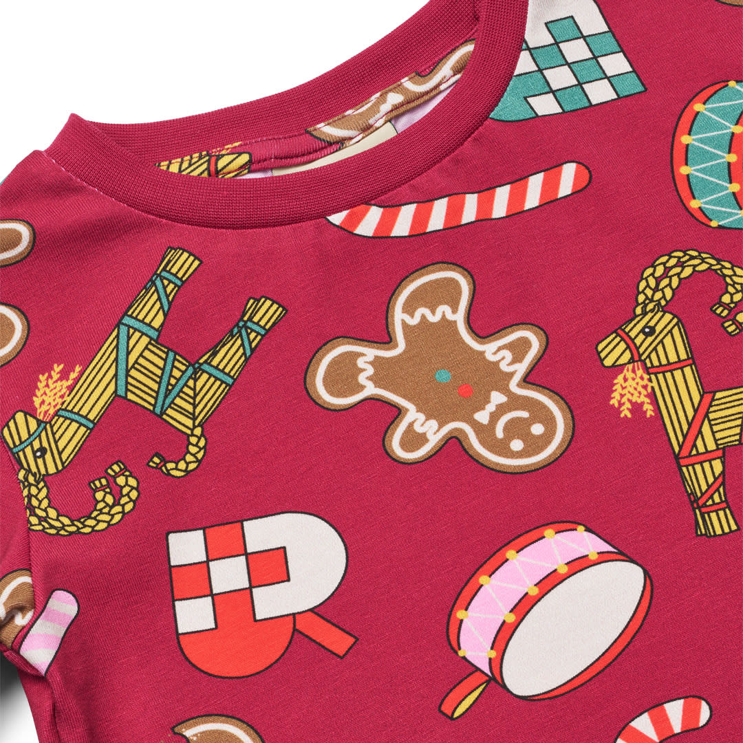Jubilee nightwear set with Christmas decorations