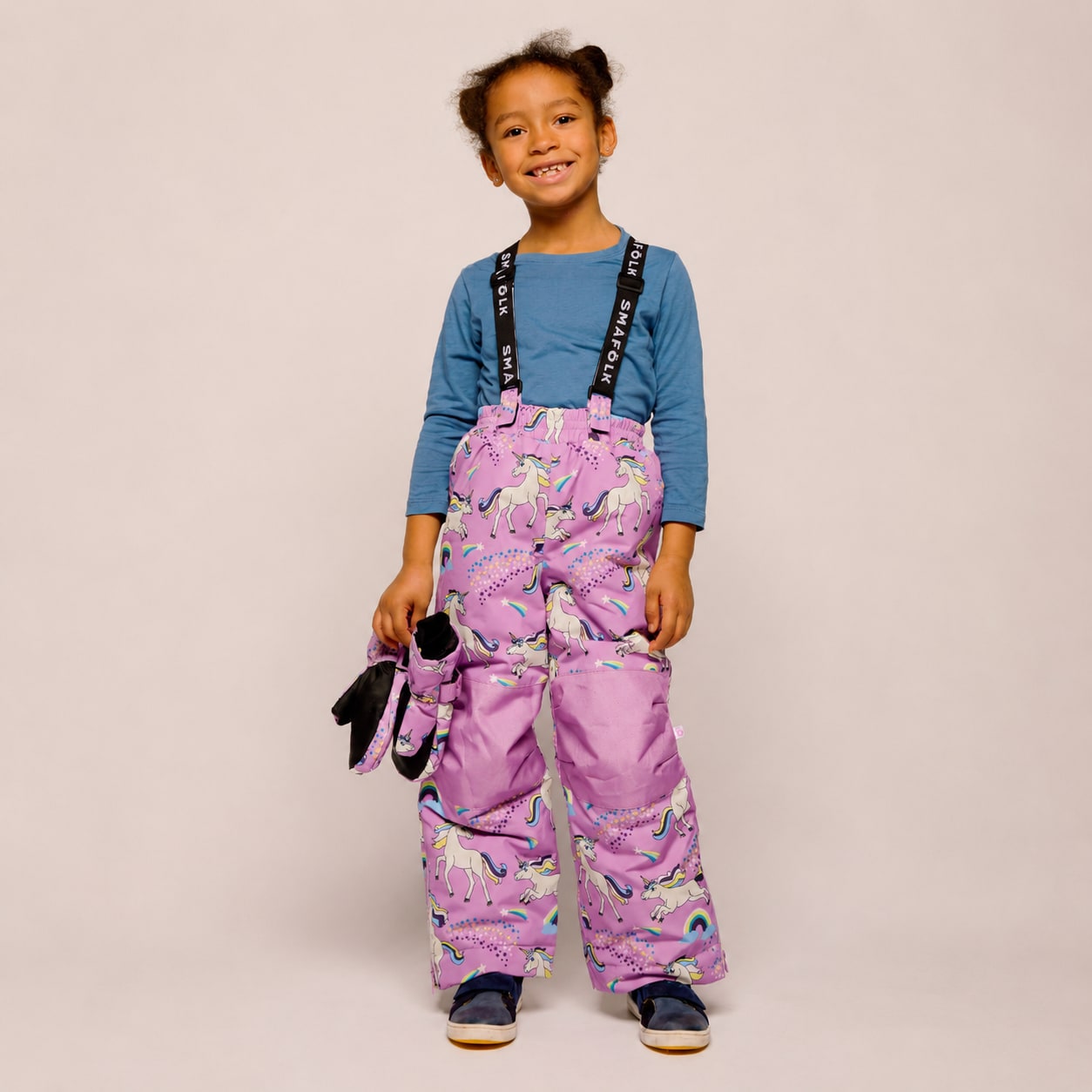 Ski pants with unicorns