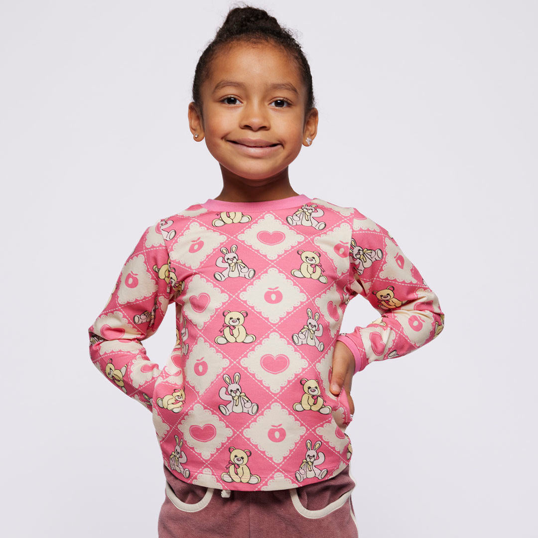Elstar long-sleeved top with teddy bears