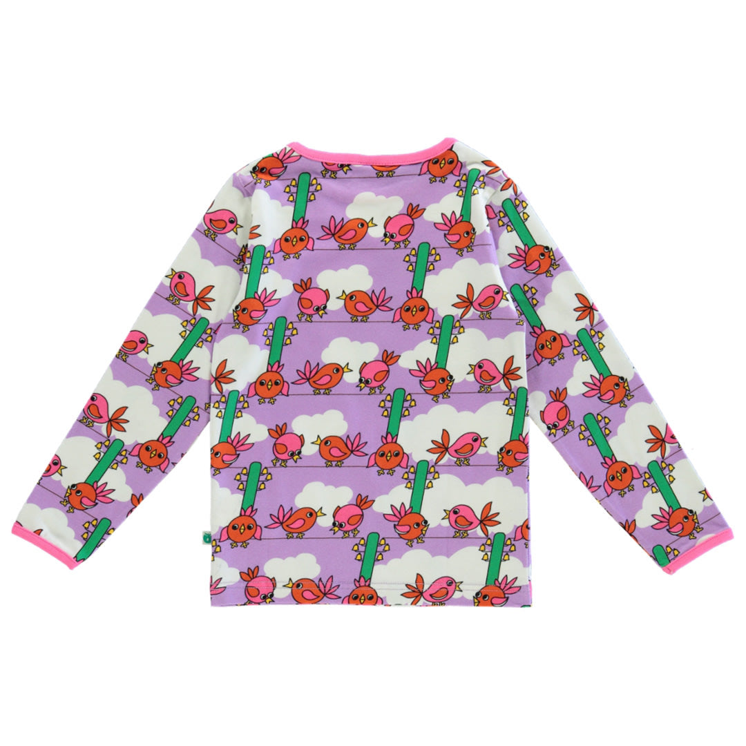 Long-sleeved top birds