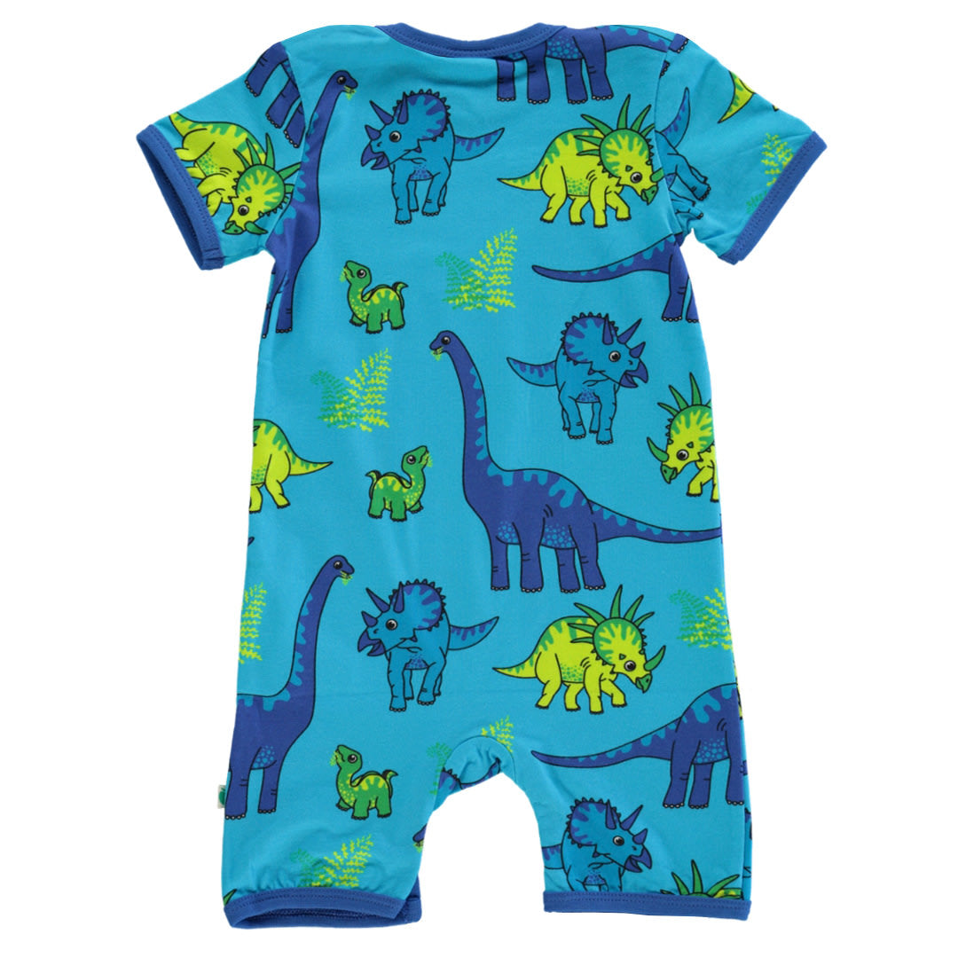 Short-sleeved baby suit with dinosaur