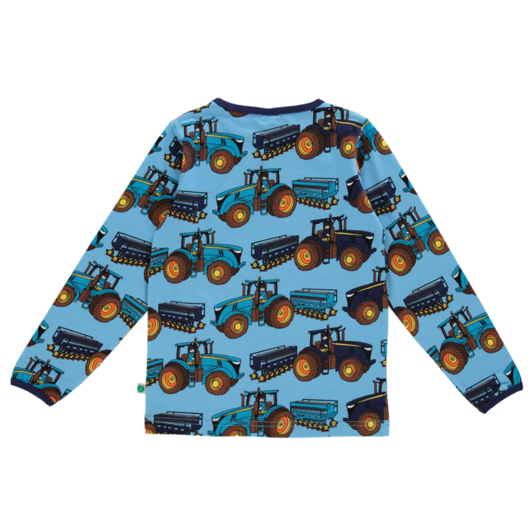 Long-sleeved top with tractors