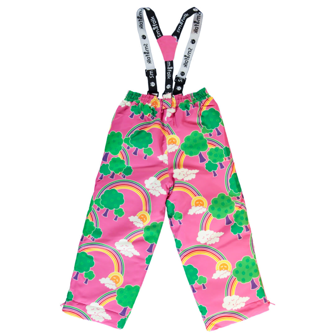 Ski pants with rainbows