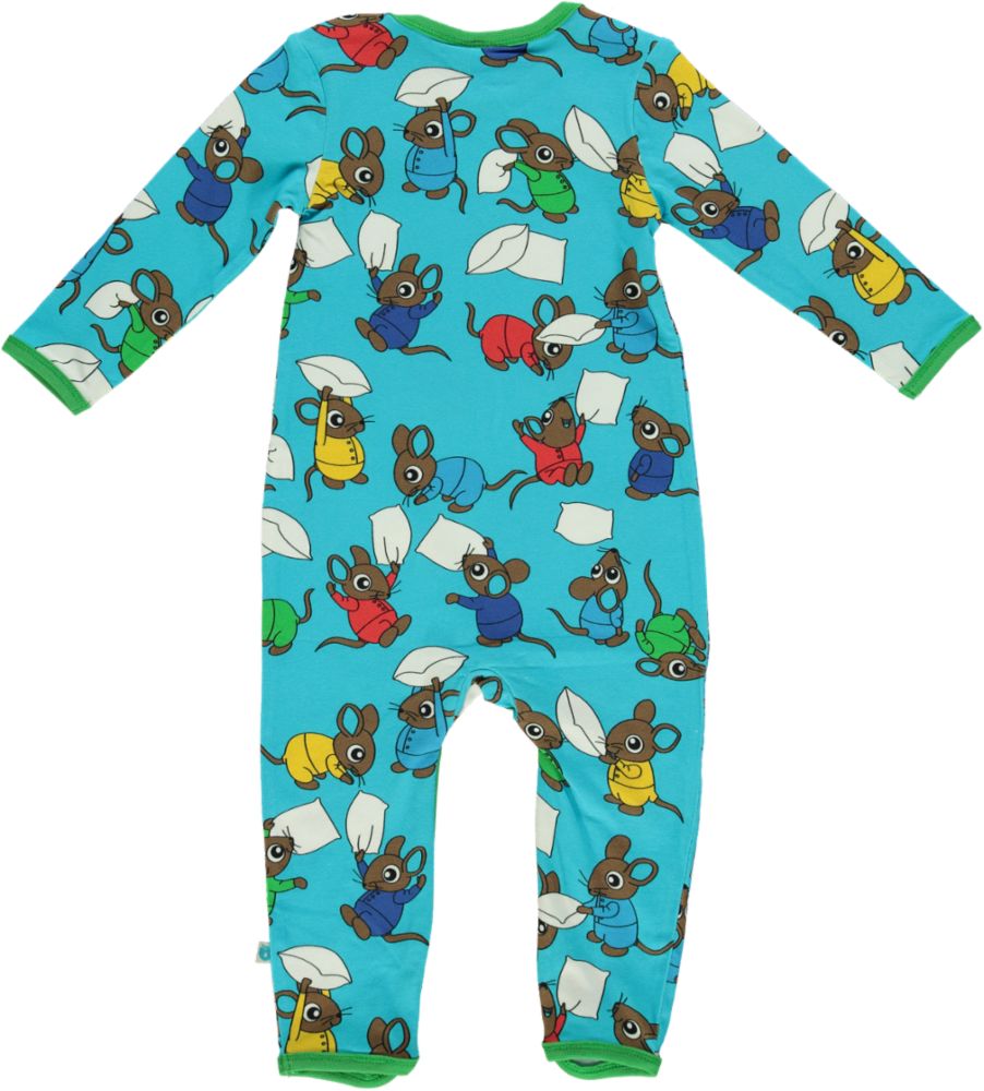 Long-sleeved baby suit with mice