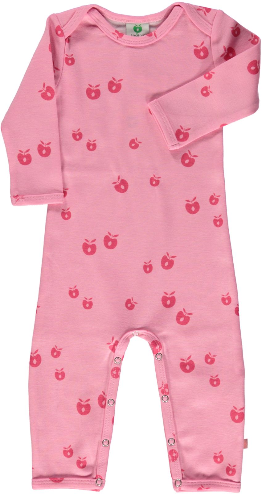 Grenouillère bébé à manches longues en laine mélangée avec motifs pommes