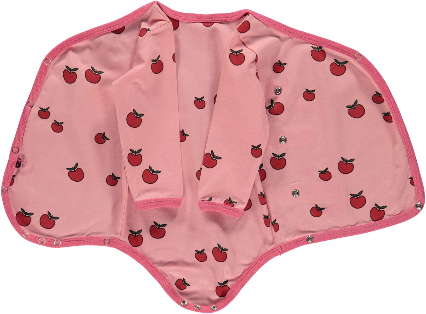 Long-sleeved baby body for newborn with apples