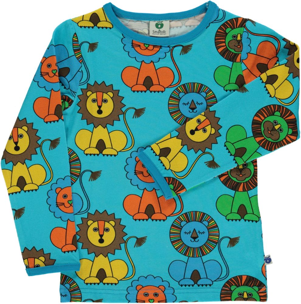 Long-sleeved top with lion