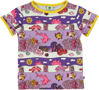 T-shirt with underwater landscapes