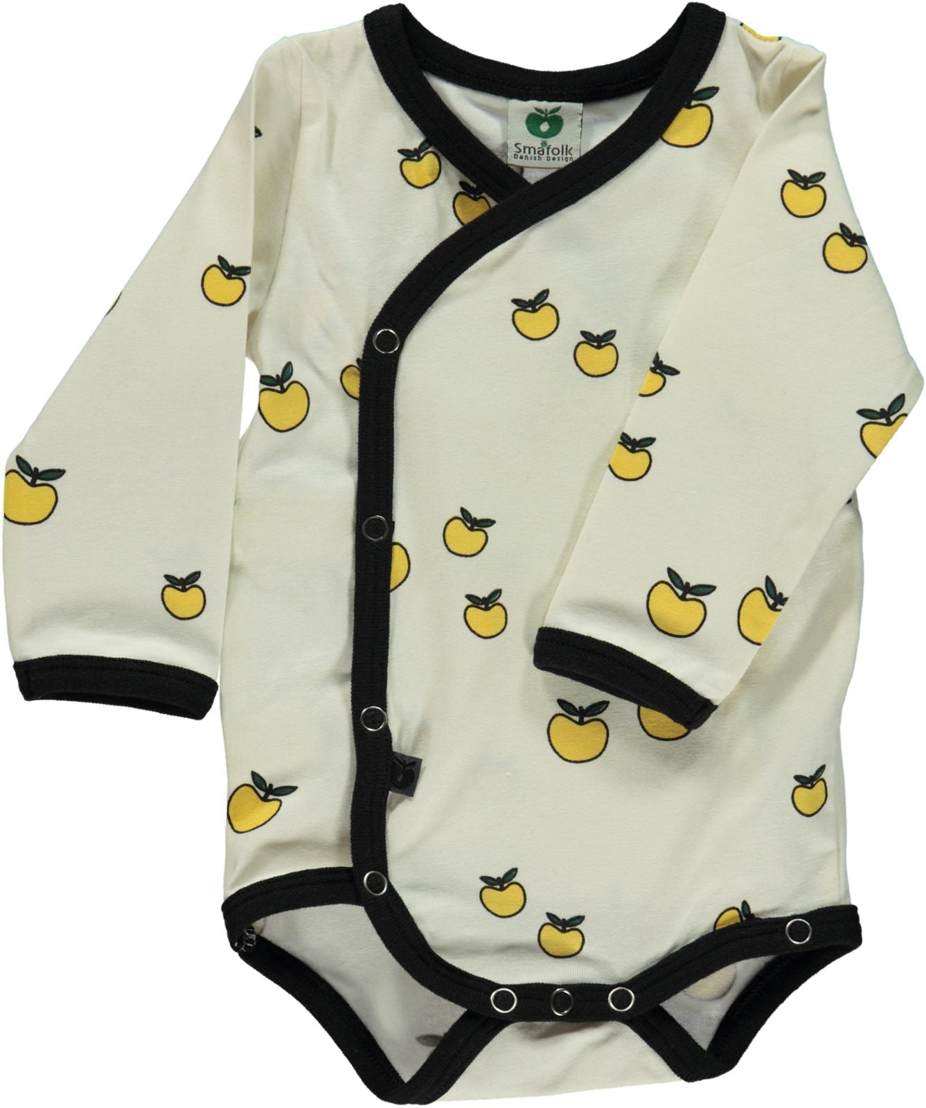 Long-sleeved baby body for newborn with apples