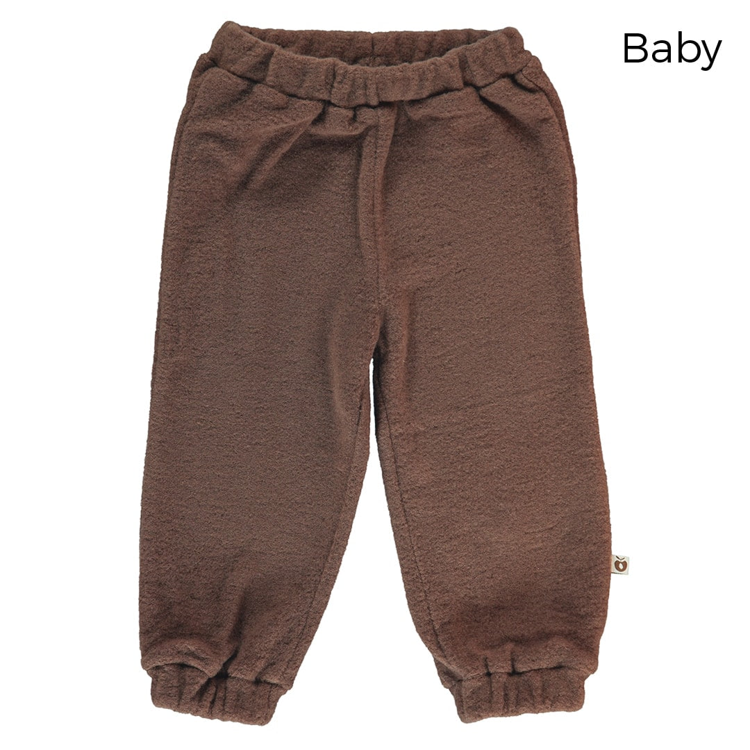 Pants in thick wool fleece