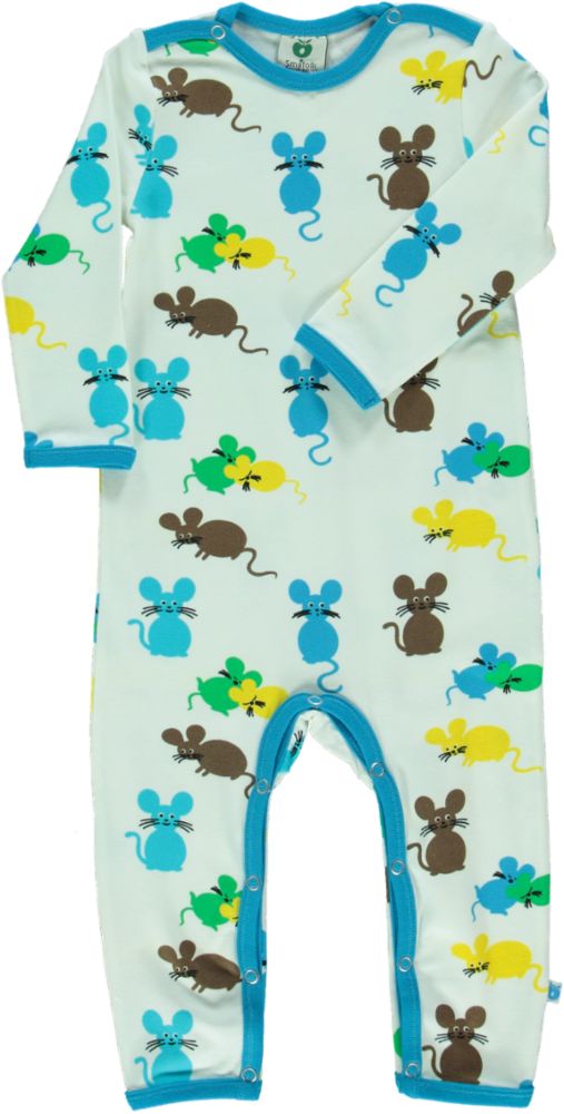 Long-sleeved baby suit with mice