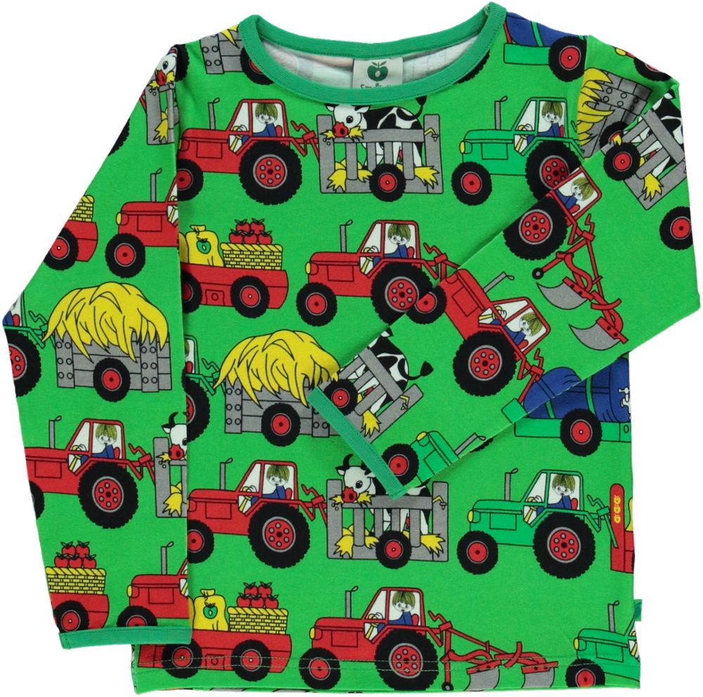 Long-sleeved blouse with tractor