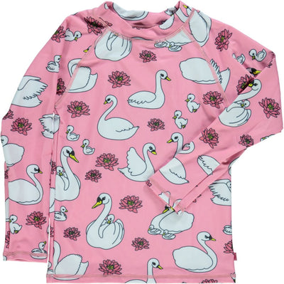 UV50 UV T-shirt with long sleeve and swan