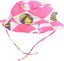 UV50 Swim hat with wide brim and summer vacation symbols