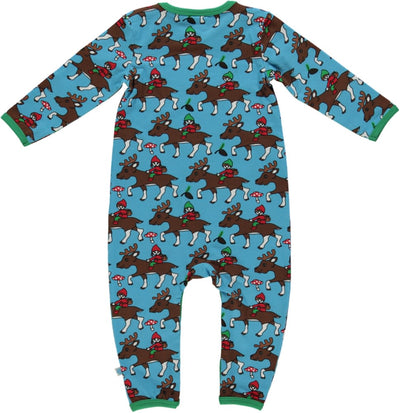 Long-sleeved baby suit with reindeer