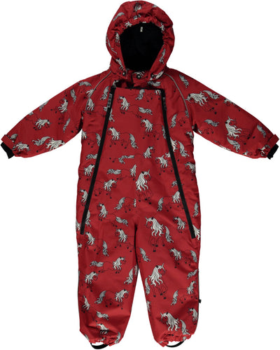 Snowsuit for toddlers with unicorns