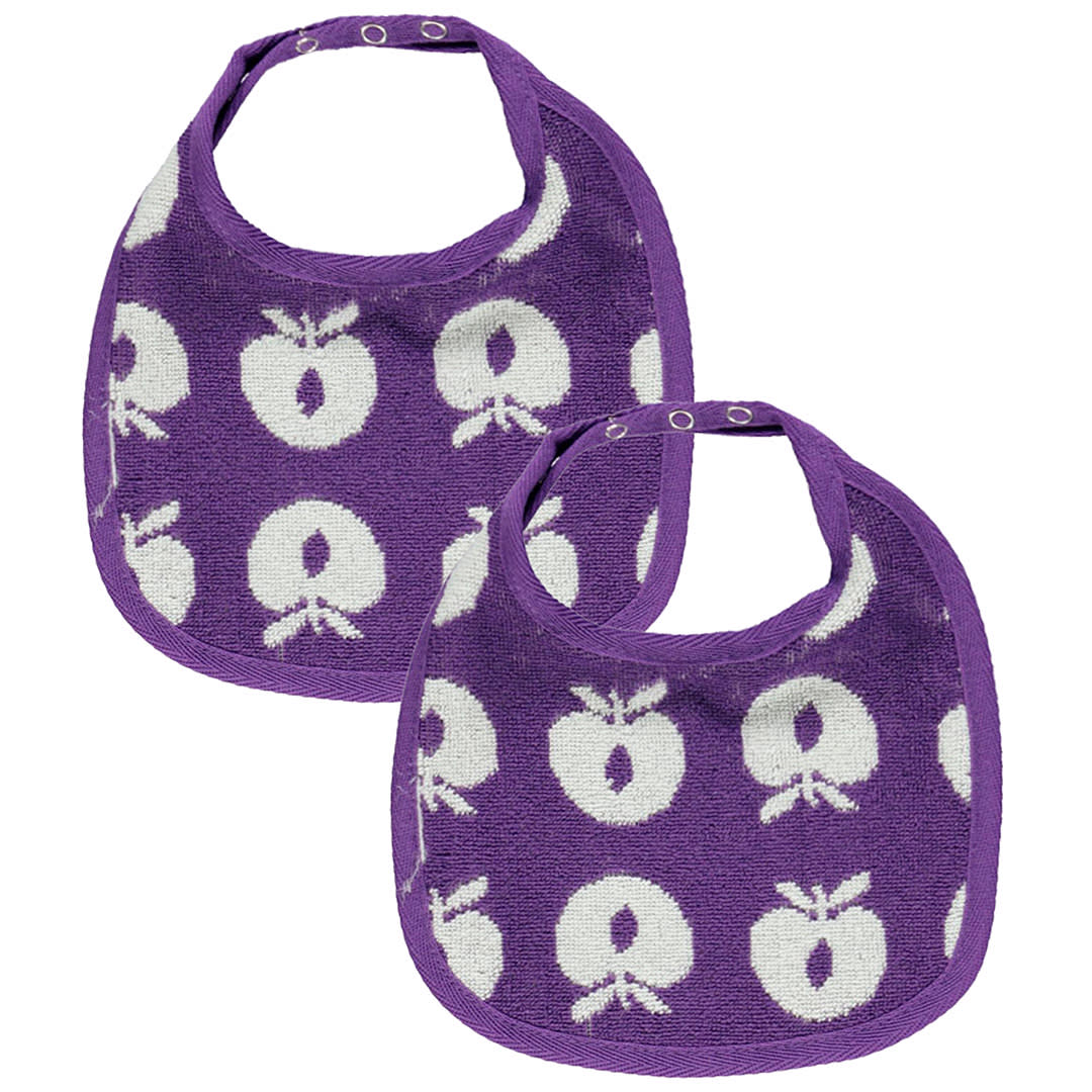 2 packs of small bibs with apples