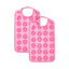 2 packs of large bibs with apples