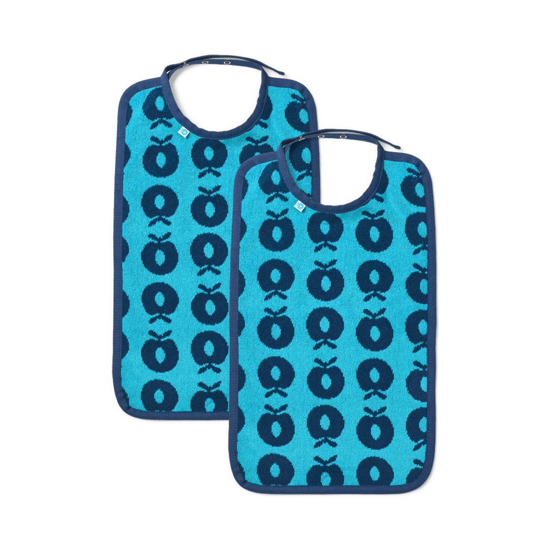 2 packs of large bibs with apples