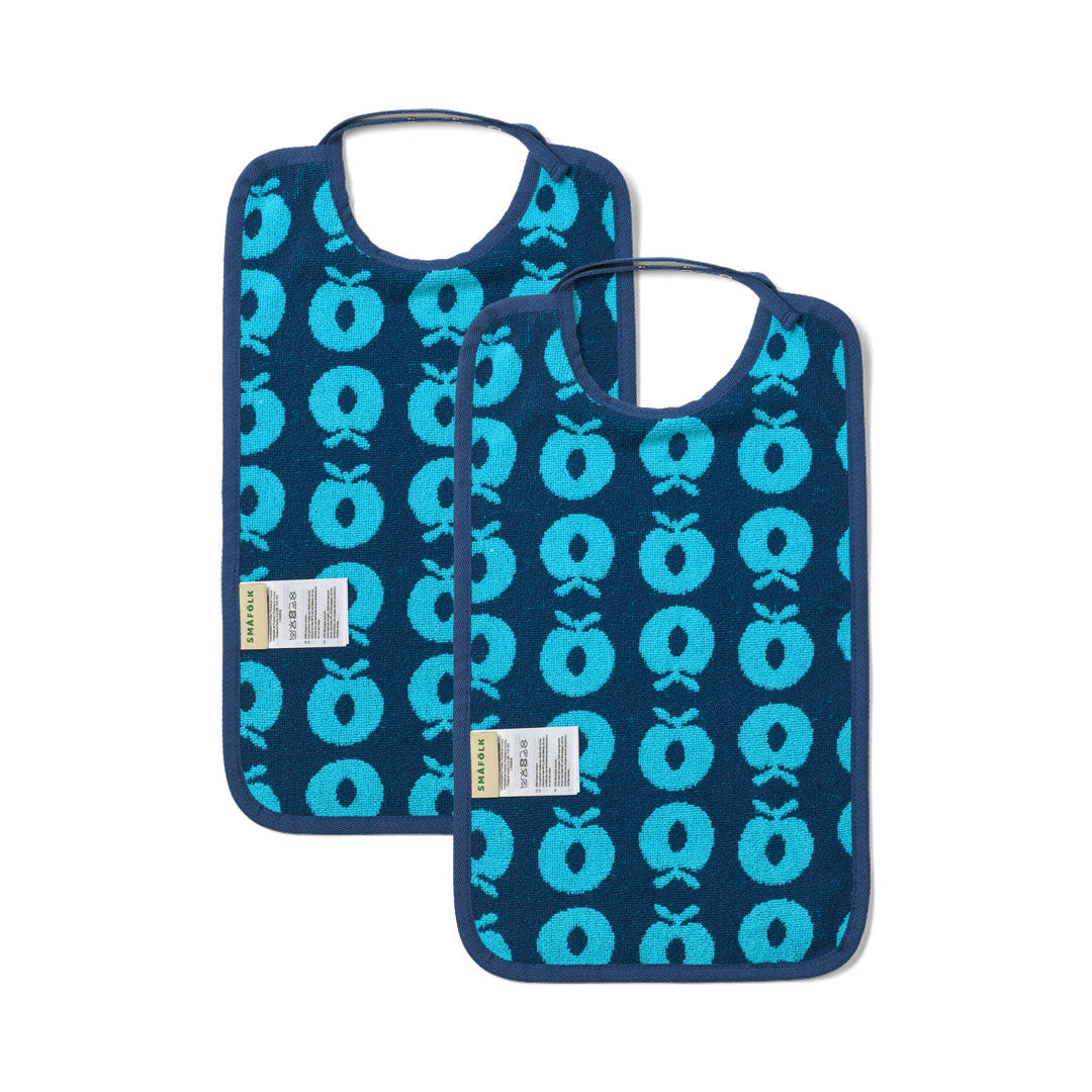 2 packs of large bibs with apples