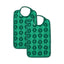 2 packs of large bibs with apples