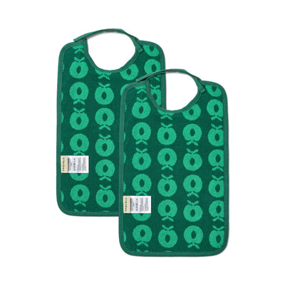 2 packs of large bibs with apples