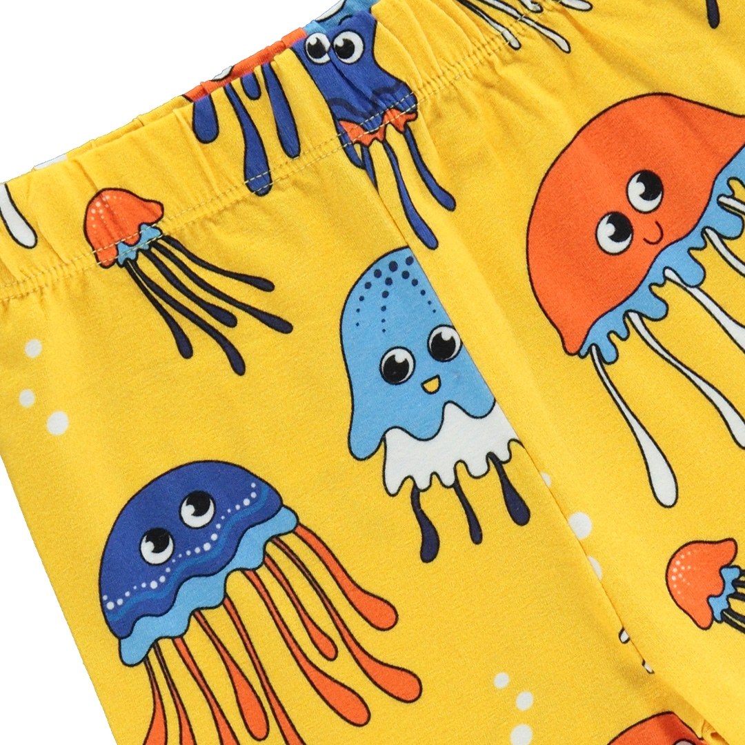 Cycling shorts with jellyfish