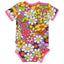 Short-sleeved baby body with flowers