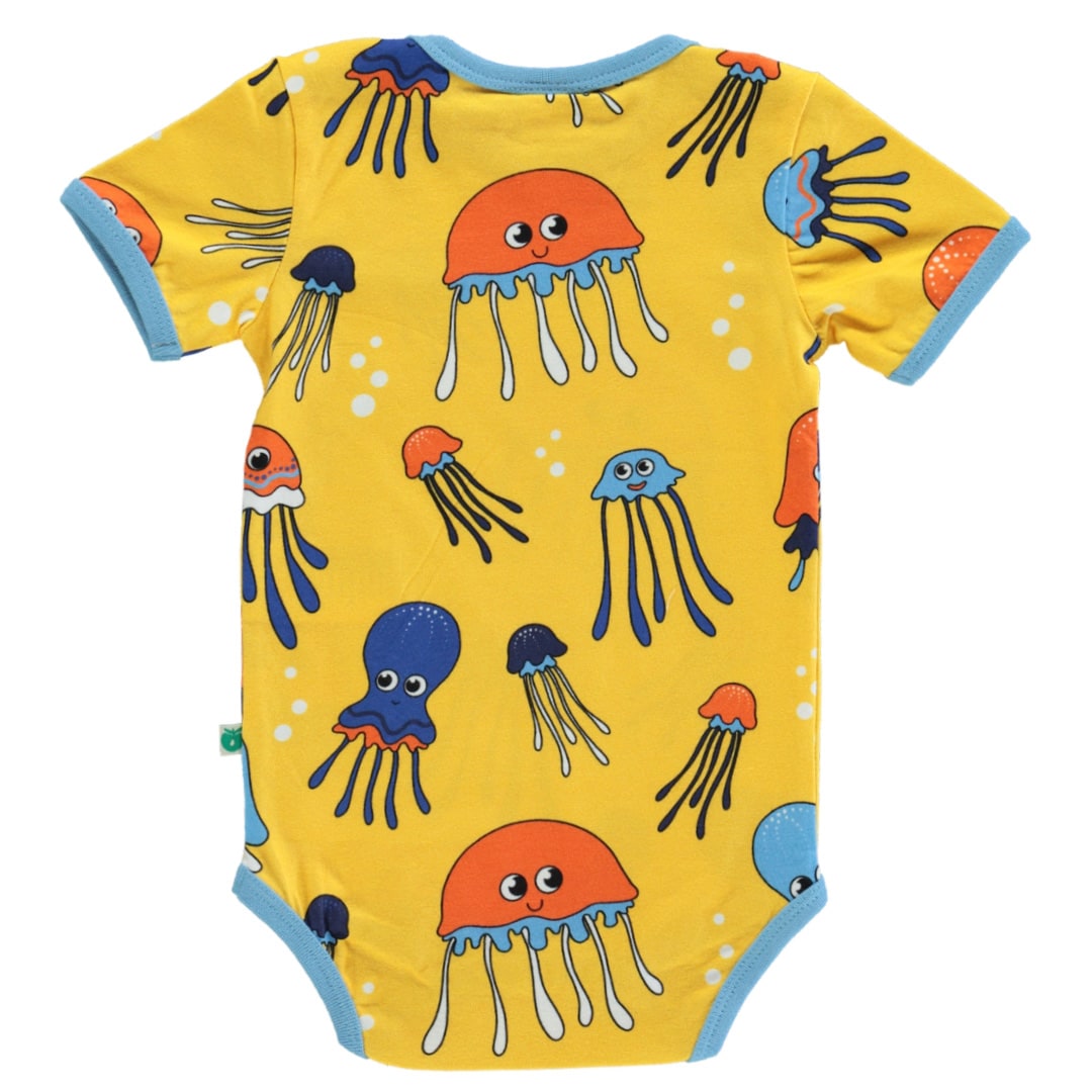 Short-sleeved baby body with jellyfish